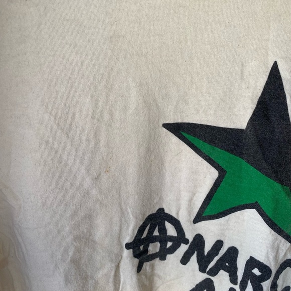 Anarchy Ale Brewing White Graphic T-Shirt Thrashed Vintage FruitLoom USA XL - Picture 4 of 8
